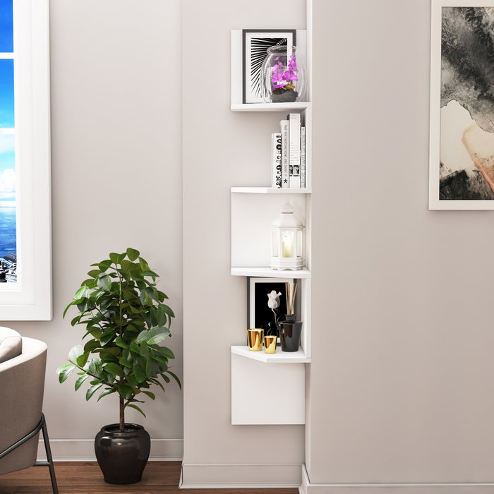 Hanah Home Estantería de Pared Blanca
